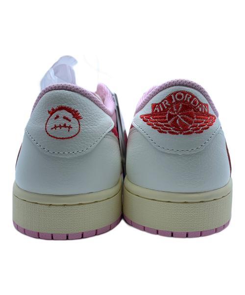 NIKE（ナイキ）NIKE (ナイキ) TRAVIS SCOTT (トラヴィススコット) AIR JORDAN1  ピンク×ホワイト サイズ:27 未使用品の古着・服飾アイテム