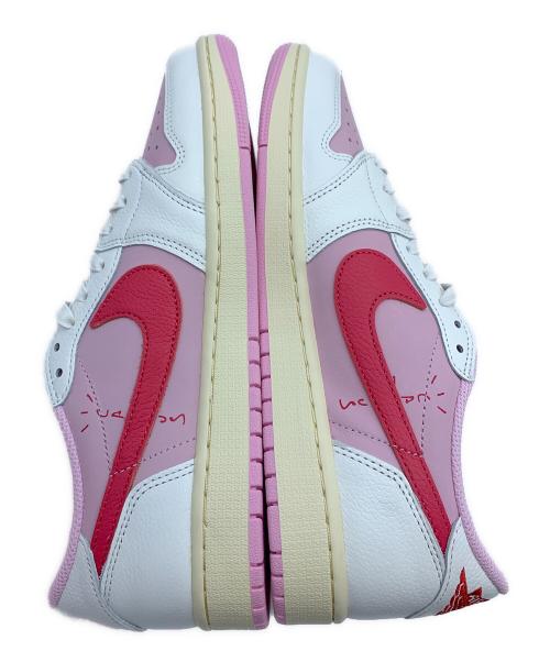 NIKE（ナイキ）NIKE (ナイキ) TRAVIS SCOTT (トラヴィススコット) AIR JORDAN1  ピンク×ホワイト サイズ:27 未使用品の古着・服飾アイテム