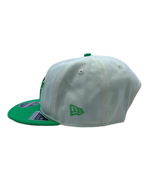 New Era（ニューエラ）New Era (ニューエラ) FLAT Visor FRISK ベージュ×黄緑の古着・服飾アイテム