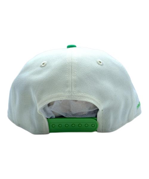 New Era（ニューエラ）New Era (ニューエラ) FLAT Visor FRISK ベージュ×黄緑の古着・服飾アイテム