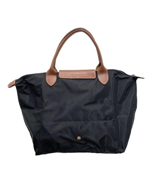 LONGCHAMP（ロンシャン）LONGCHAMP (ロンシャン) 折りたたみバッグ ブラック×ブラウンの古着・服飾アイテム