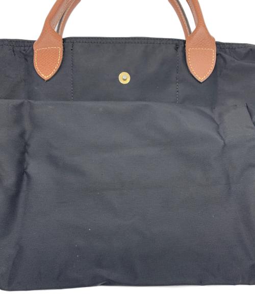 LONGCHAMP（ロンシャン）LONGCHAMP (ロンシャン) 折りたたみバッグ ブラック×ブラウンの古着・服飾アイテム