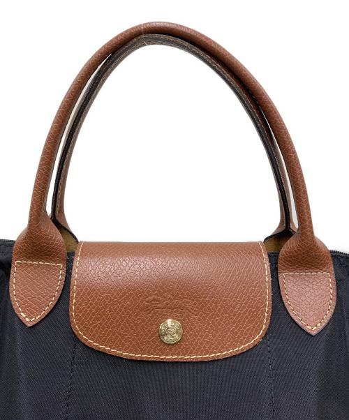 LONGCHAMP（ロンシャン）LONGCHAMP (ロンシャン) 折りたたみバッグ ブラック×ブラウンの古着・服飾アイテム