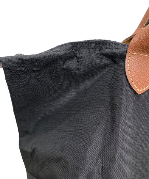 LONGCHAMP（ロンシャン）LONGCHAMP (ロンシャン) 折りたたみバッグ ブラック×ブラウンの古着・服飾アイテム
