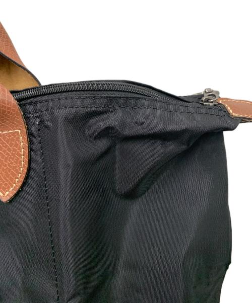 LONGCHAMP（ロンシャン）LONGCHAMP (ロンシャン) 折りたたみバッグ ブラック×ブラウンの古着・服飾アイテム
