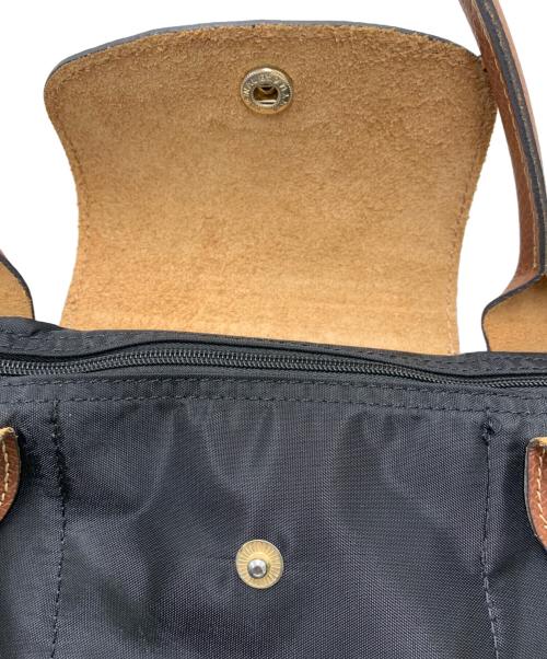 LONGCHAMP（ロンシャン）LONGCHAMP (ロンシャン) 折りたたみバッグ ブラック×ブラウンの古着・服飾アイテム