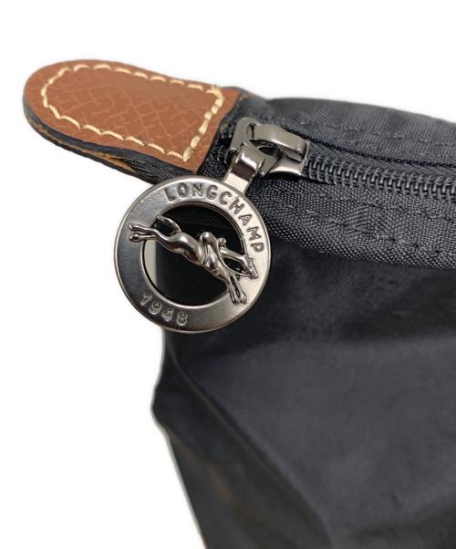 LONGCHAMP（ロンシャン）LONGCHAMP (ロンシャン) 折りたたみバッグ ブラック×ブラウンの古着・服飾アイテム