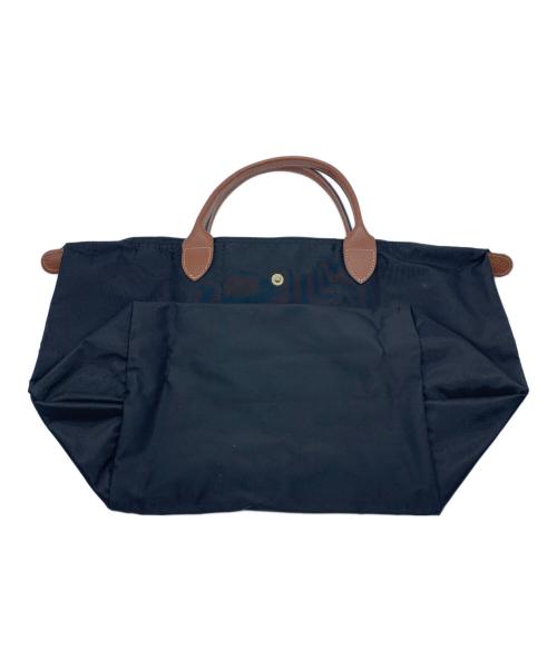 LONGCHAMP（ロンシャン）LONGCHAMP (ロンシャン) 折りたたみバッグ ブラック×ブラウンの古着・服飾アイテム