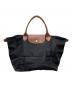 LONGCHAMP（ロンシャン）の古着「折りたたみバッグ」｜ブラック×ブラウン