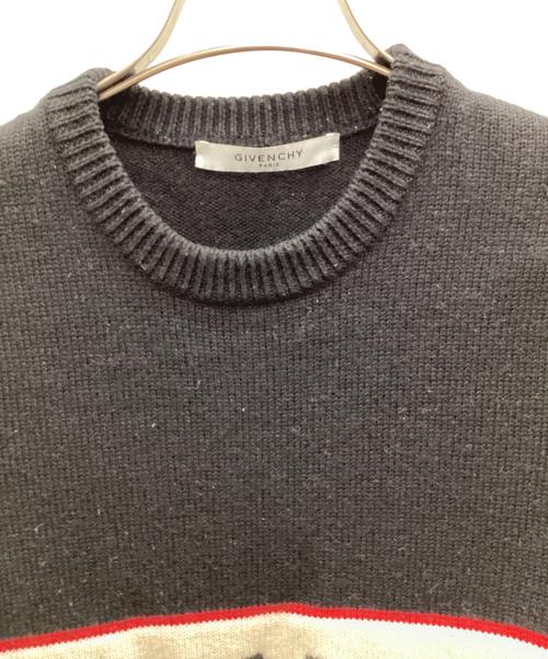 GIVENCHY（ジバンシィ）GIVENCHY (ジバンシィ) Band Heavy Sweater ブラック×アイボリー サイズ:XSの古着・服飾アイテム