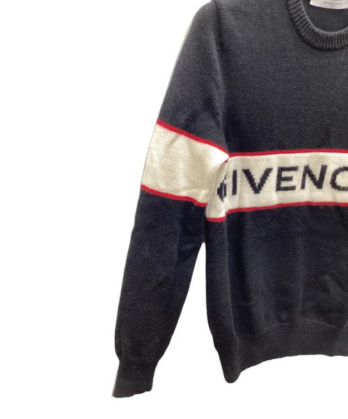 GIVENCHY（ジバンシィ）GIVENCHY (ジバンシィ) Band Heavy Sweater ブラック×アイボリー サイズ:XSの古着・服飾アイテム