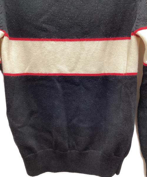 GIVENCHY（ジバンシィ）GIVENCHY (ジバンシィ) Band Heavy Sweater ブラック×アイボリー サイズ:XSの古着・服飾アイテム