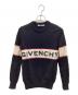 GIVENCHY（ジバンシィ）の古着「Band Heavy Sweater」｜ブラック×アイボリー