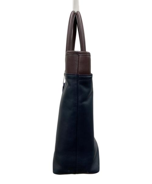 COACH（コーチ）COACH (コーチ) トートバッグ ブラック×ブラウンの古着・服飾アイテム