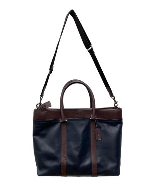 COACH（コーチ）COACH (コーチ) トートバッグ ブラック×ブラウンの古着・服飾アイテム