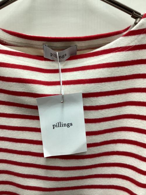pillings（ピリングス）pillings (ピリングス) 長袖カットソー レッド サイズ:FREE 未使用品の古着・服飾アイテム