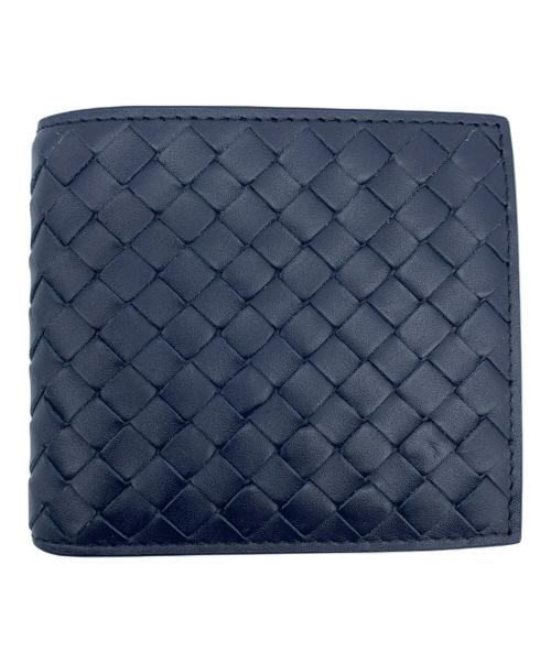 BOTTEGA VENETA（ボッテガベネタ）BOTTEGA VENETA (ボッテガベネタ) 2つ折り財布 ネイビーの古着・服飾アイテム