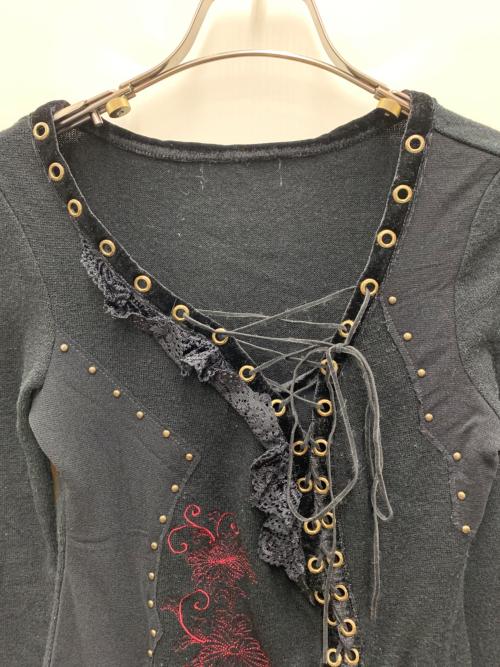 OZZ ANGELO（オッズアンジェロ）OZZ ANGELO (オッズアンジェロ) 薄手ニット ブラック サイズ:不明の古着・服飾アイテム