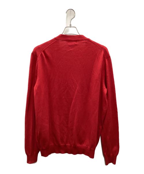 POLO RALPH LAUREN（ポロ・ラルフローレン）POLO RALPH LAUREN (ポロ・ラルフローレン) 薄手カーディガン レッド サイズ:Lの古着・服飾アイテム