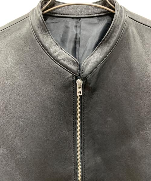 LIDnM（リドム）LIDnM (リドム) ラムレザーシングルライダースジャケット ブラック サイズ:Lの古着・服飾アイテム
