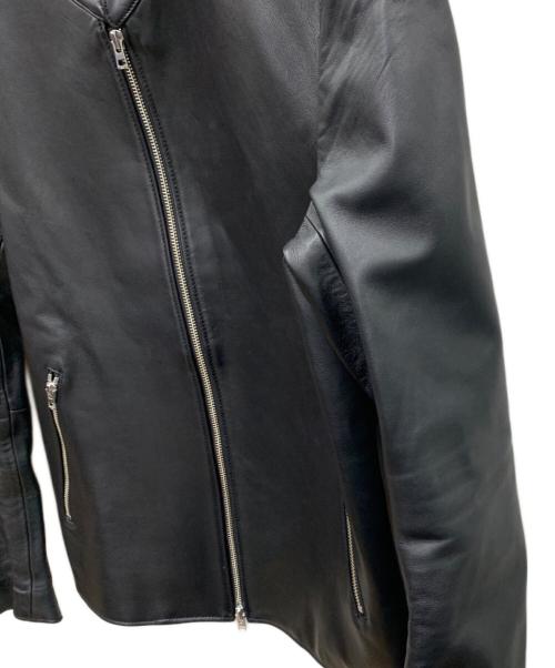 LIDnM（リドム）LIDnM (リドム) ラムレザーシングルライダースジャケット ブラック サイズ:Lの古着・服飾アイテム