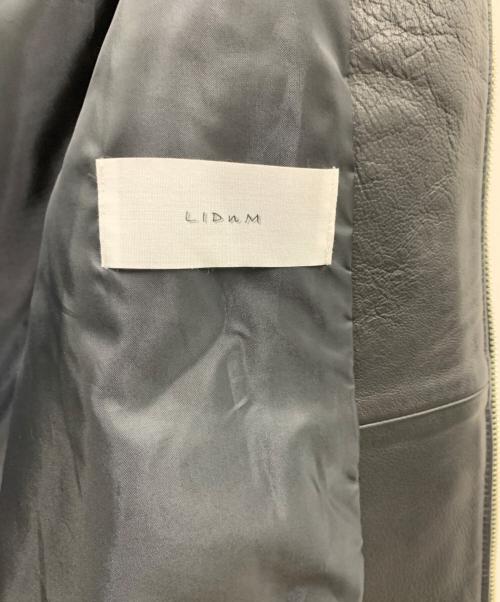 LIDnM（リドム）LIDnM (リドム) ラムレザーシングルライダースジャケット ブラック サイズ:Lの古着・服飾アイテム