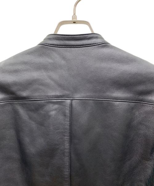 LIDnM（リドム）LIDnM (リドム) ラムレザーシングルライダースジャケット ブラック サイズ:Lの古着・服飾アイテム