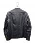 LIDnM (リドム) ラムレザーシングルライダースジャケット ブラック サイズ:L：8000円
