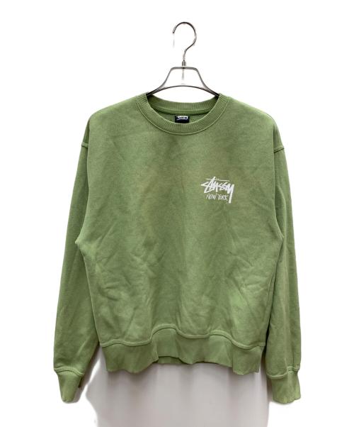 stussy（ステューシー）stussy (ステューシー) スウェット 黄緑 サイズ:Mの古着・服飾アイテム