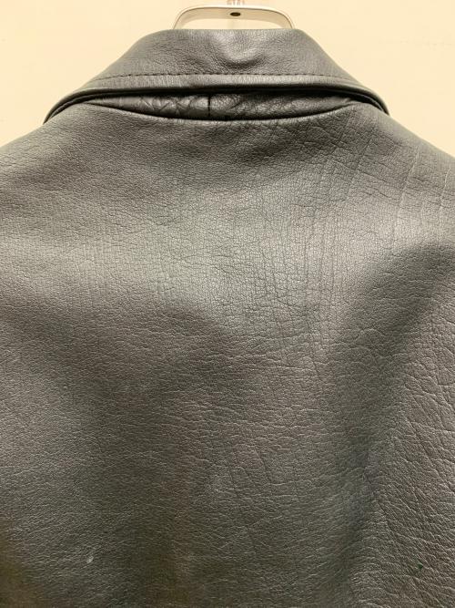 GENUINE LEATHER（ジェニュインレザー）GENUINE LEATHER (ジェニュインレザー) ダブルライダースジャケット ブラック サイズ:Mの古着・服飾アイテム