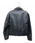 GENUINE LEATHER (ジェニュインレザー) ダブルライダースジャケット ブラック サイズ:M：7000円