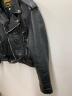 中古・古着 GENUINE LEATHER (ジェニュインレザー) ダブルライダースジャケット ブラック サイズ:M：7000円