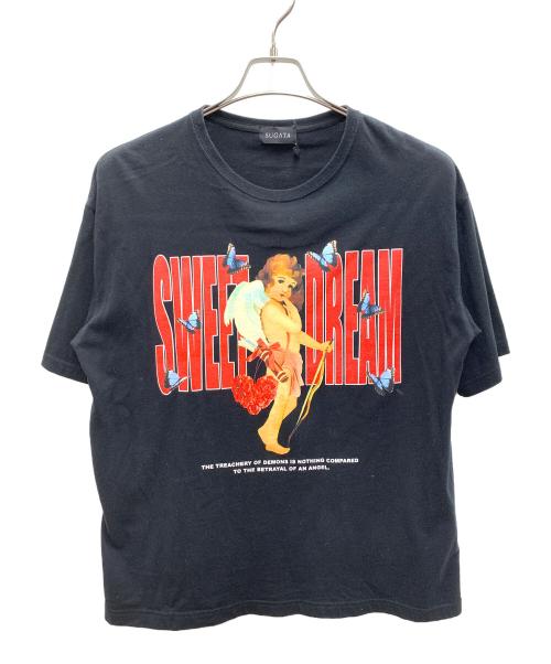 SUGATA（スガタ）SUGATA (スガタ) 半袖Tシャツ ブラック サイズ:Mの古着・服飾アイテム