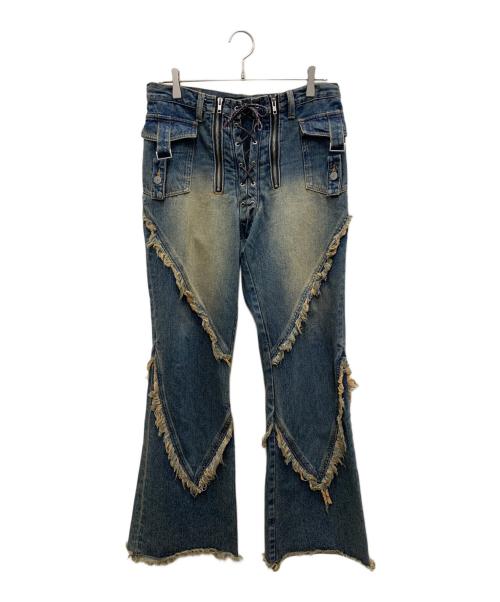 JUN/NAKAYAMA（ジュン ナカヤマ）JUN/NAKAYAMA (ジュン ナカヤマ) フリンジフレアデニム インディゴ サイズ:30の古着・服飾アイテム