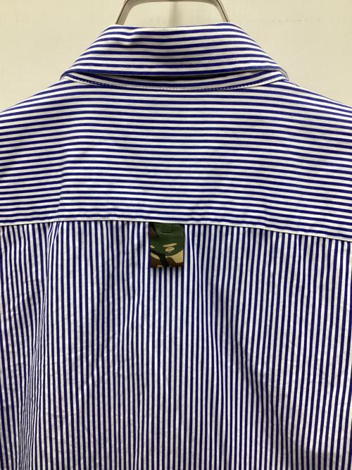 Aape BY A BATHING APE（エーエイプ バイ アベイシングエイプ）Aape BY A BATHING APE (エーエイプ バイ アベイシングエイプ) 長袖シャツ ブルー×ホワイト サイズ:Lの古着・服飾アイテム