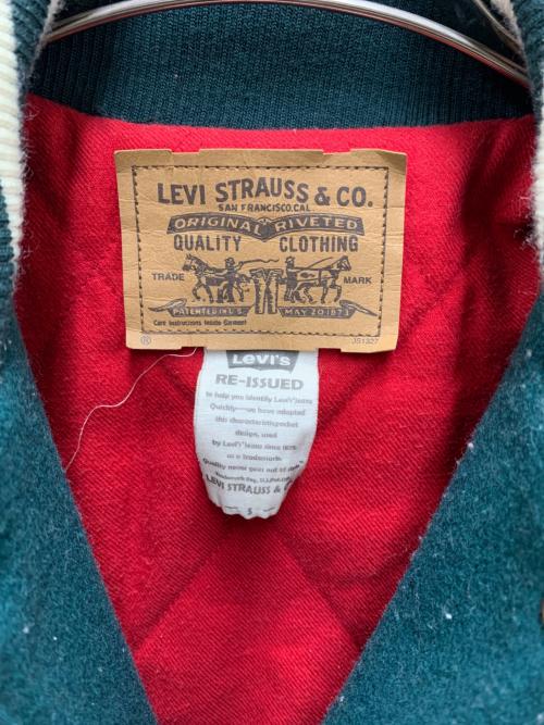 LEVI'S（リーバイス）LEVI'S (リーバイス) スタジャン グリーン×ホワイト サイズ:Sの古着・服飾アイテム