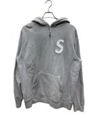 SUPREMEシュプリーム）の古着「S logo Quilted Hooded Sweatshirt」｜グレー
