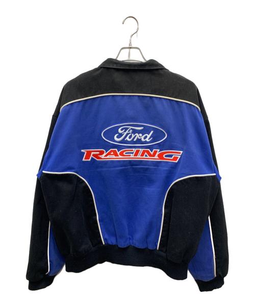 RACING CHAMPION（レーシングチャンピオン）RACING CHAMPION (レーシングチャンピオン) レーシングジャケット ブルー×ブラック サイズ:Lの古着・服飾アイテム