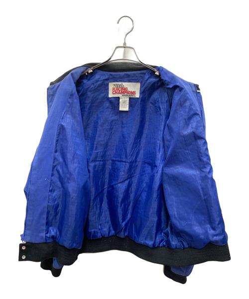 RACING CHAMPION（レーシングチャンピオン）RACING CHAMPION (レーシングチャンピオン) レーシングジャケット ブルー×ブラック サイズ:Lの古着・服飾アイテム