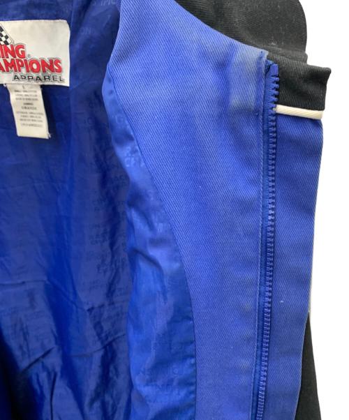 RACING CHAMPION（レーシングチャンピオン）RACING CHAMPION (レーシングチャンピオン) レーシングジャケット ブルー×ブラック サイズ:Lの古着・服飾アイテム