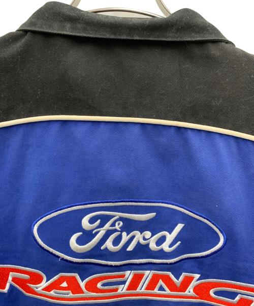 RACING CHAMPION（レーシングチャンピオン）RACING CHAMPION (レーシングチャンピオン) レーシングジャケット ブルー×ブラック サイズ:Lの古着・服飾アイテム