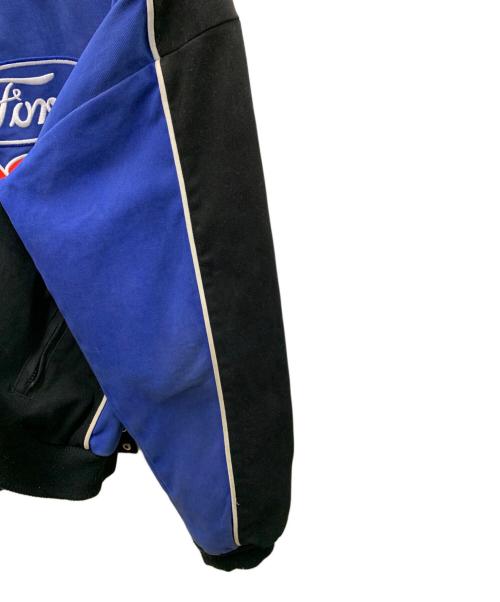 RACING CHAMPION（レーシングチャンピオン）RACING CHAMPION (レーシングチャンピオン) レーシングジャケット ブルー×ブラック サイズ:Lの古着・服飾アイテム