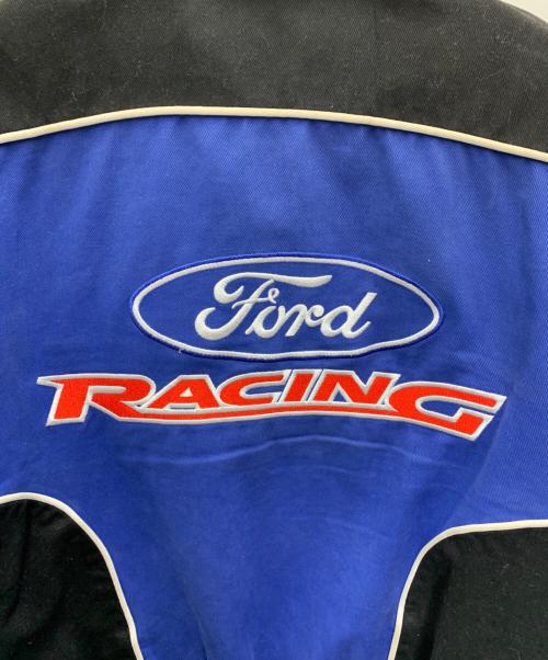 RACING CHAMPION（レーシングチャンピオン）RACING CHAMPION (レーシングチャンピオン) レーシングジャケット ブルー×ブラック サイズ:Lの古着・服飾アイテム