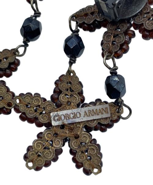 GIORGIO ARMANI（ジョルジオアルマーニ）GIORGIO ARMANI (ジョルジオアルマーニ) イヤリング ブラックの古着・服飾アイテム