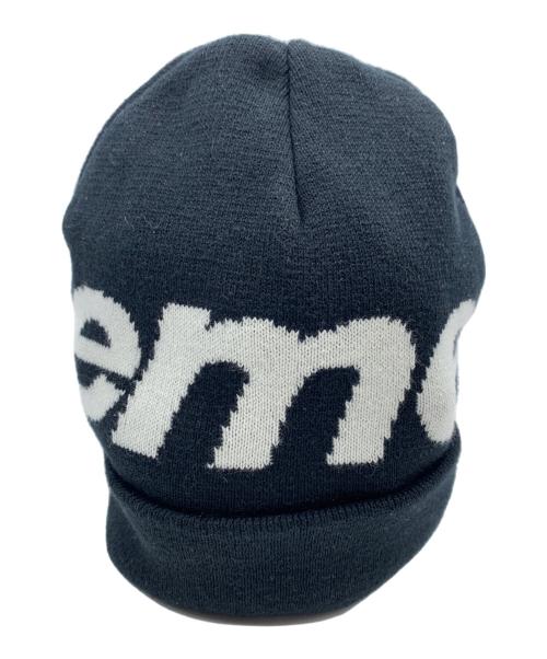 SUPREME（シュプリーム）SUPREME (シュプリーム) ニット帽 ブラック×ホワイトの古着・服飾アイテム