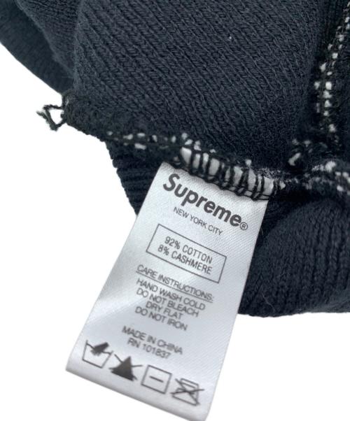SUPREME（シュプリーム）SUPREME (シュプリーム) ニット帽 ブラック×ホワイトの古着・服飾アイテム