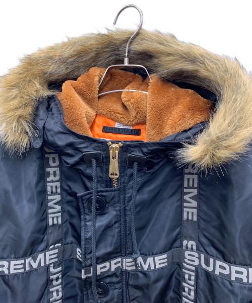 SUPREME（シュプリーム）Supreme (シュプリーム) 中綿ジャケット ブラック×オレンジ サイズ:Lの古着・服飾アイテム