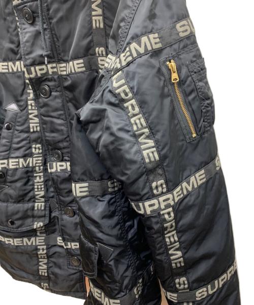 SUPREME（シュプリーム）Supreme (シュプリーム) 中綿ジャケット ブラック×オレンジ サイズ:Lの古着・服飾アイテム