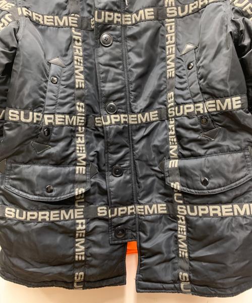SUPREME（シュプリーム）Supreme (シュプリーム) 中綿ジャケット ブラック×オレンジ サイズ:Lの古着・服飾アイテム