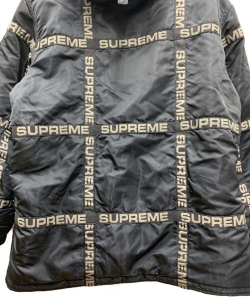 SUPREME（シュプリーム）Supreme (シュプリーム) 中綿ジャケット ブラック×オレンジ サイズ:Lの古着・服飾アイテム
